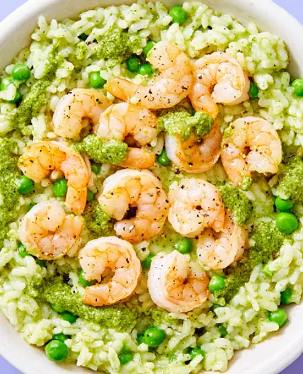 Shrimp Pesto Risotto