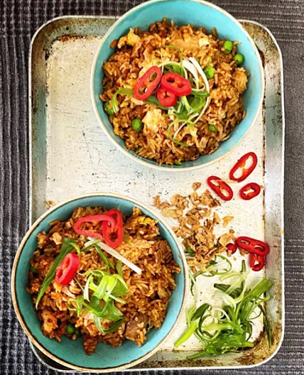 Chef Norman's Mushroom & Peas 'Nasi Goreng'