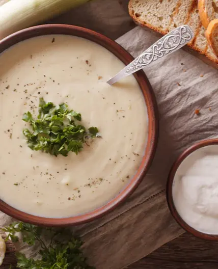 Cauliflower Soup with True Lemon Parsley Cream