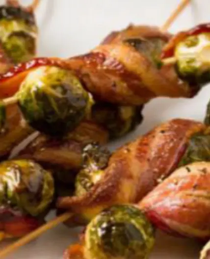 The Keto Guide - Bacon & Brussel Sprout Kabobs