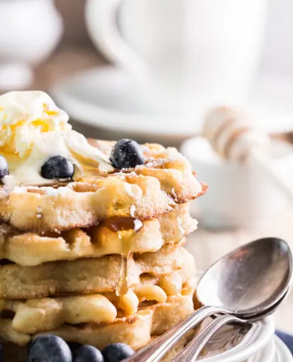 The Keto Guide - Blueberry Waffles