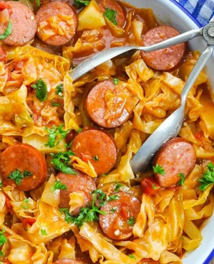 The Keto Guide - Sausage & Cabbage Casserole