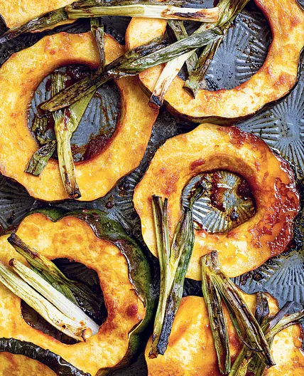 Spicy Squash with Rice Cracker Crunch