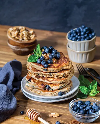 Vegan Blueberry
WHOLE-WHEAT PANCAKES