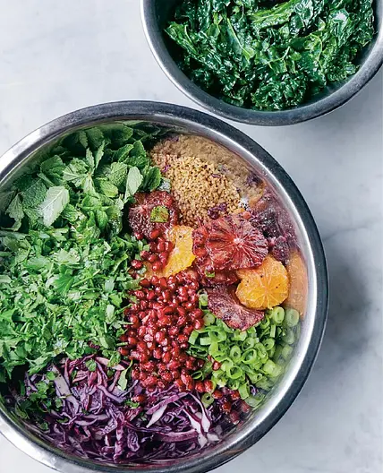 Winter tabbouleh with a blood orange dressing
Tabbouleh shatwieh