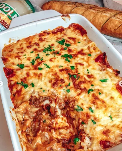 Lasagne Style Orzo Bake