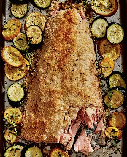 panco-parmesan-crusted salmon