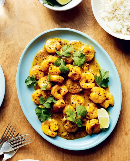 Garlic pepper butter prawns