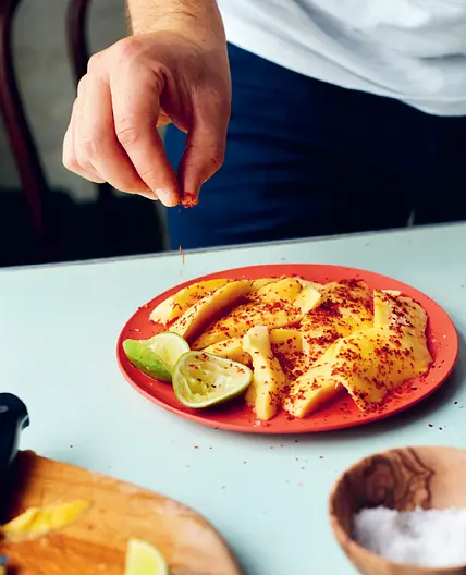 Mango with chilli, lime and salt