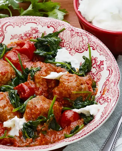 Italian Keto Meatballs with Mozzarella Cheese