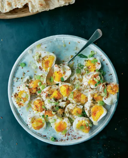Palestinian Easy Eggs w/ Lemon & Za'atar