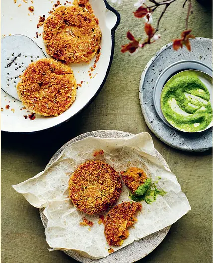 SHAKKARKAND KI TIKKI Sweet Potato Cakes with Ginger, Chilli & Cumin seeds