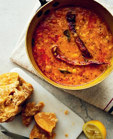 GUJARATI SURATI DAL Sweet & Spicy Dal with Chillies & Peanut