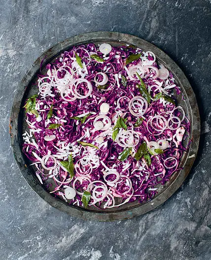 MUTTAKOOS THORAN CABBAGE, COCONUT AND CURRY LEAF SLAW