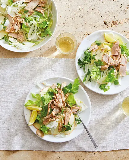 shaved fennel and tuna salad