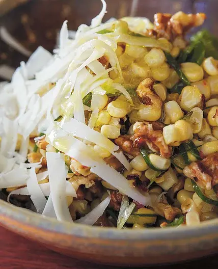 Raw Corn with Walnuts, Mint, and Chiles