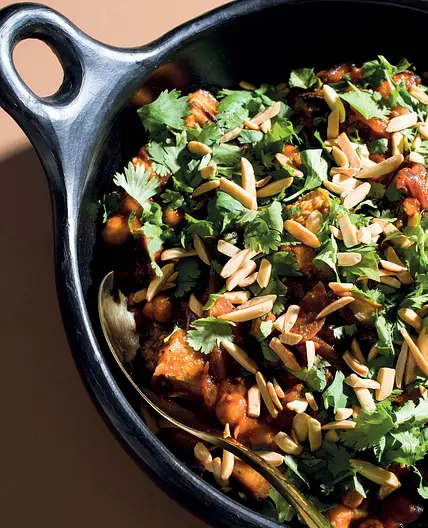 Lebanese-Style Eggplant and Chickpea Stew