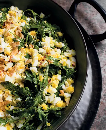 Turkish Egg Salad with Arugula and Herbs