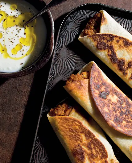 Turkish-Style Stuffed Flatbreads with Butternut Squash and Cheese
