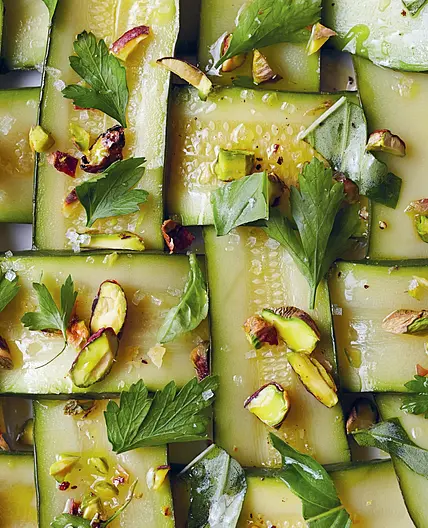 Lattice of Zucchini and Toasted Pistachio