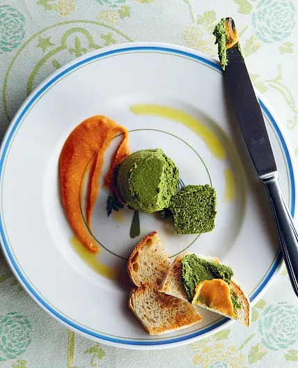 Kale Custards with Cannellini Cream