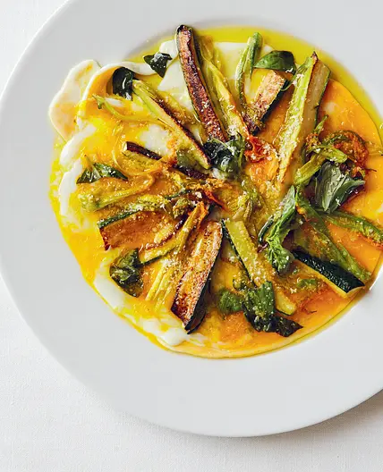 Handkerchief of Z ucchini and Its Blossoms