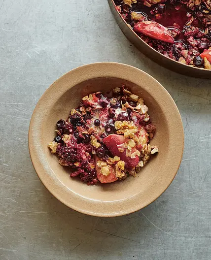 Skillet berries, bread, and browned butter