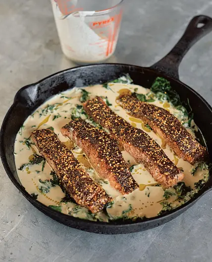 Za’atar salmon and tahini