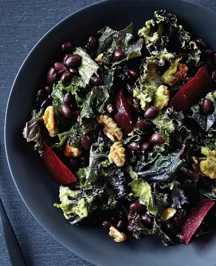 KALE SALAD WITH AVOCADO GODDESS DRESSING