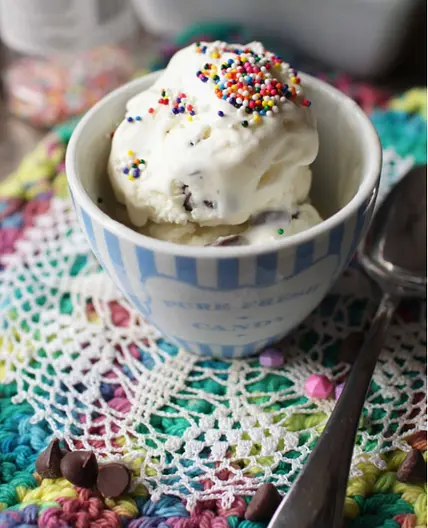 Mint Chocolate Chip Ice Cream For One