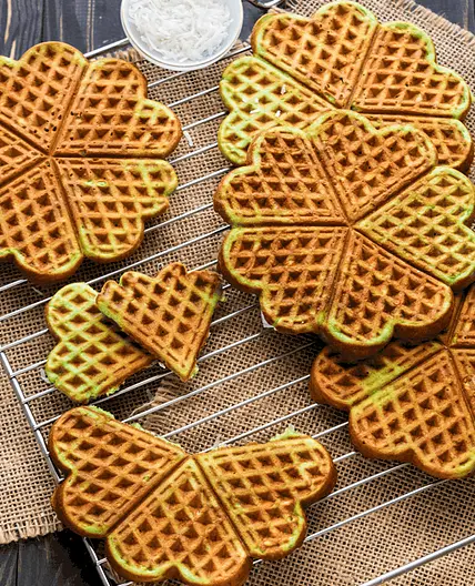 Coconut Pandan Waffles 1