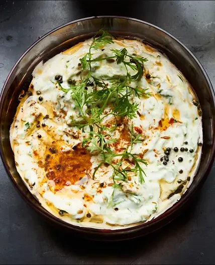 Cucumber Raita with Black Mustard and Cilantro
