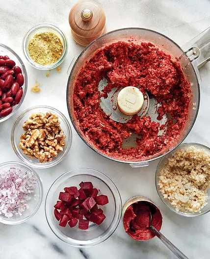 RED BEAN AND BEETROOT CUTLETS