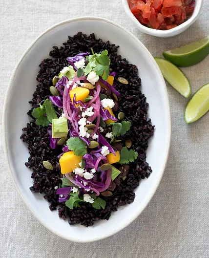 black rice burrito bowl