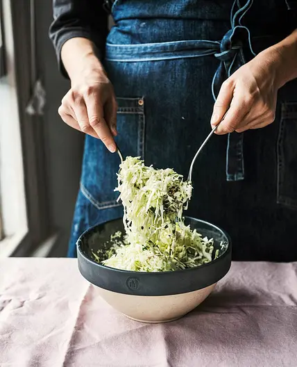 Cabbage + Parmesan slaw
