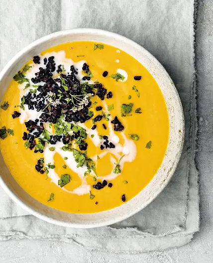 creamy sweet potato leek soup