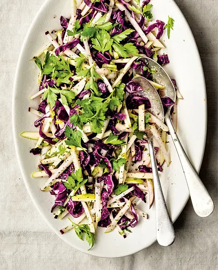 apple and kohlrabi coleslaw