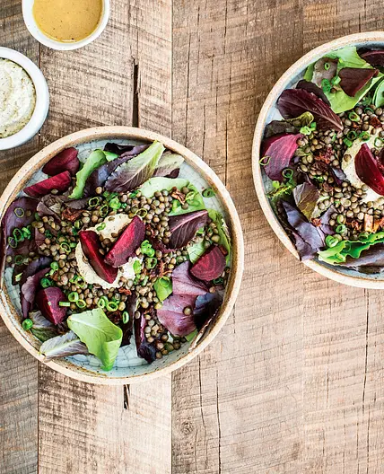 PROVENÇAL BOWLS WITH LENTIL SALAD AND HERBED CASHEW CHEESE