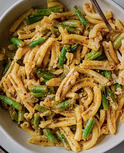 Lemon Olive Oil Pasta with Green Beans