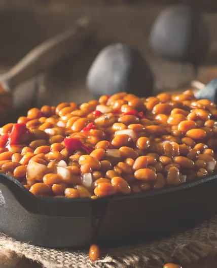 Smokey Breakfast Beans & Guacamole