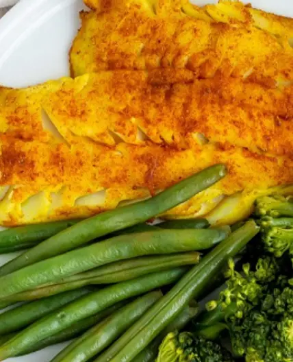 Pan Fried Haddock with Broccoli & Green Beans