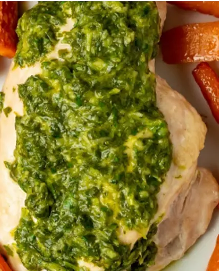 Baked Chicken & Carrots with Cilantro Lime Sauce