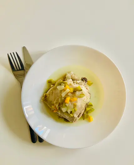 Boiled indigenous chicken