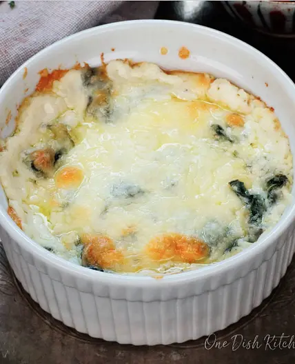 Hot Spinach Dip For One