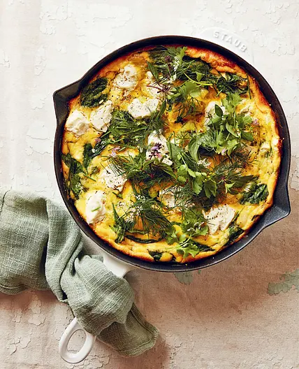SPINACH AND GOAT CHEESE FRITTATA