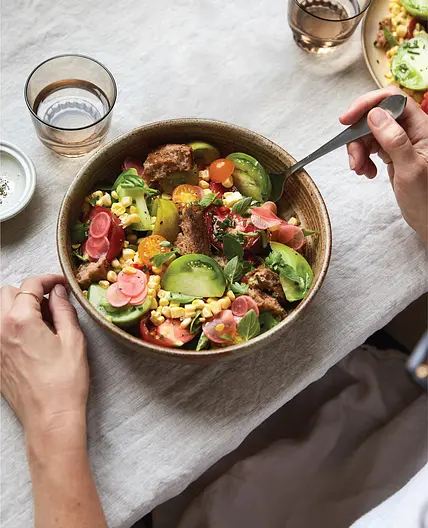 Tomato, Corn, and Bread Salad