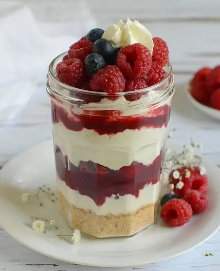 5 couches framboises