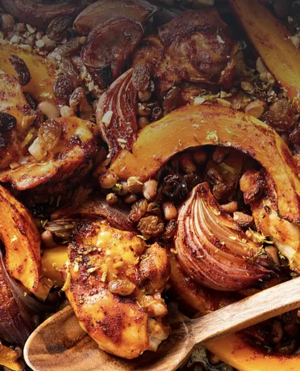 Pompoen braadworst sinaasappel
