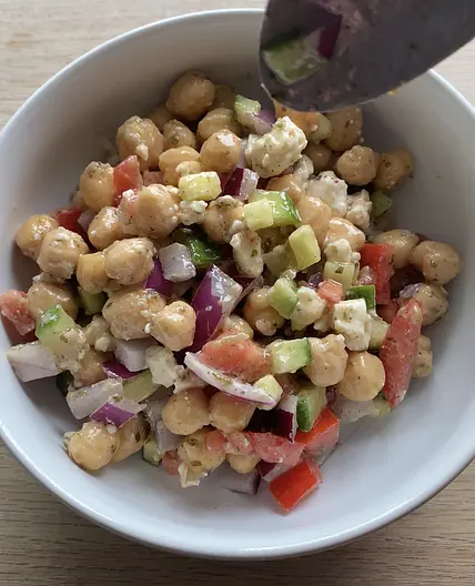 Chickpea, Tomato, Cucumber and Feta Salad