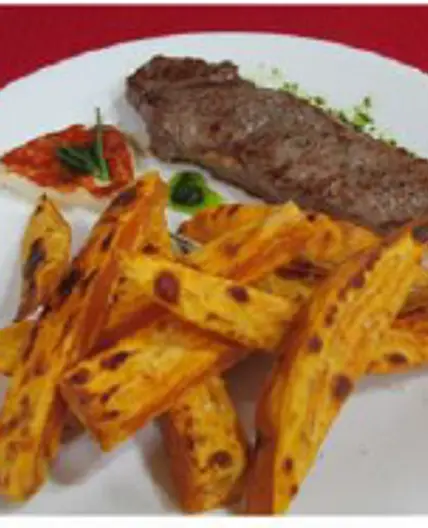 Ternera con chips de boniato